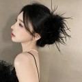 氛围感羽毛鲨鱼夹